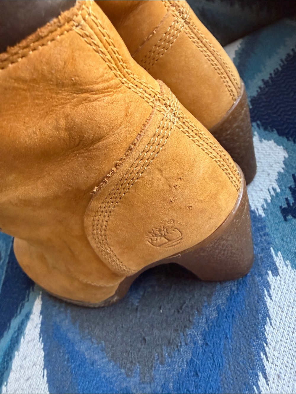 Timberland Women's Tan Leather Lace-Up Heeled Boots - Picture 5 of 10